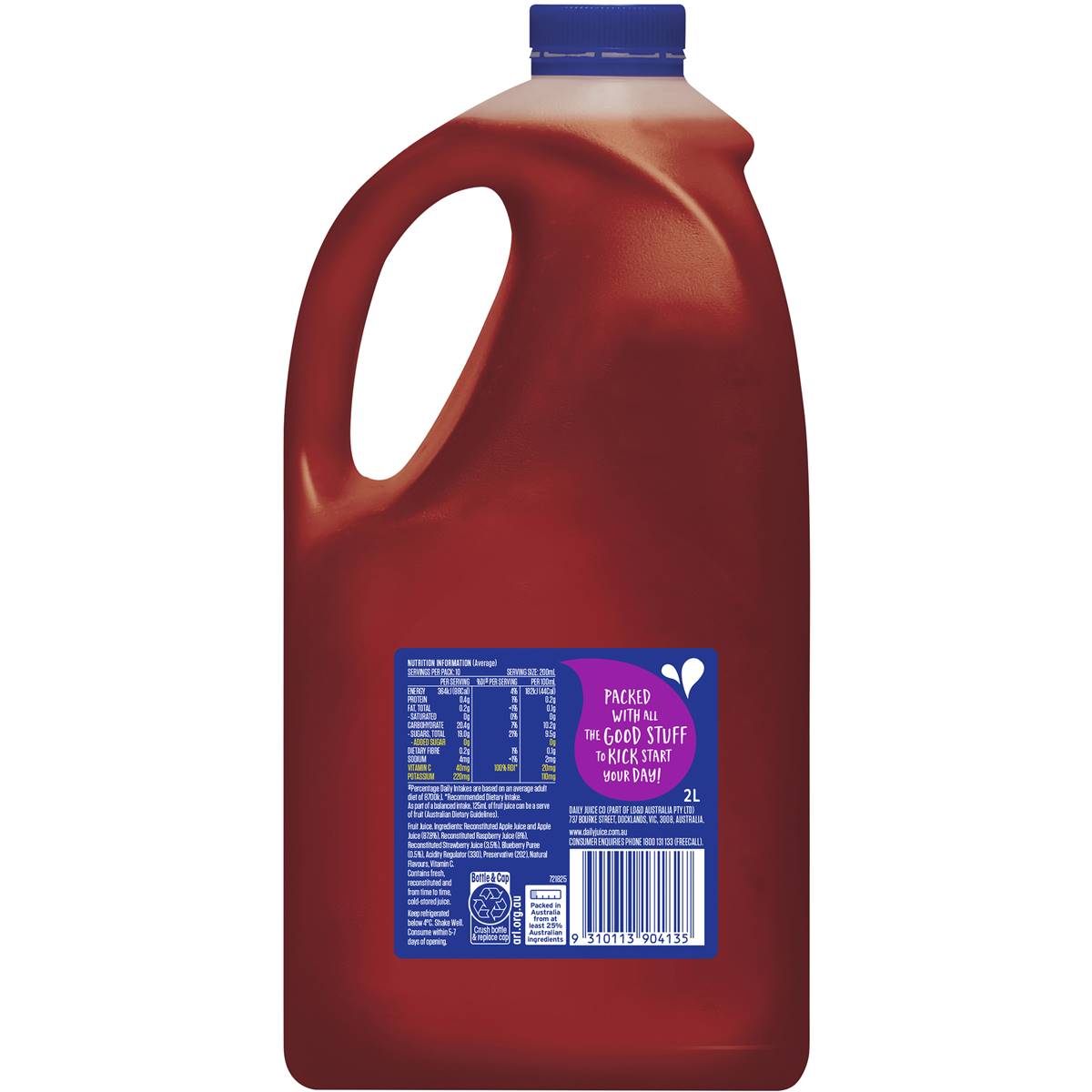 Daily Juice Co Apple & Berry Juice 2l Woolworths
