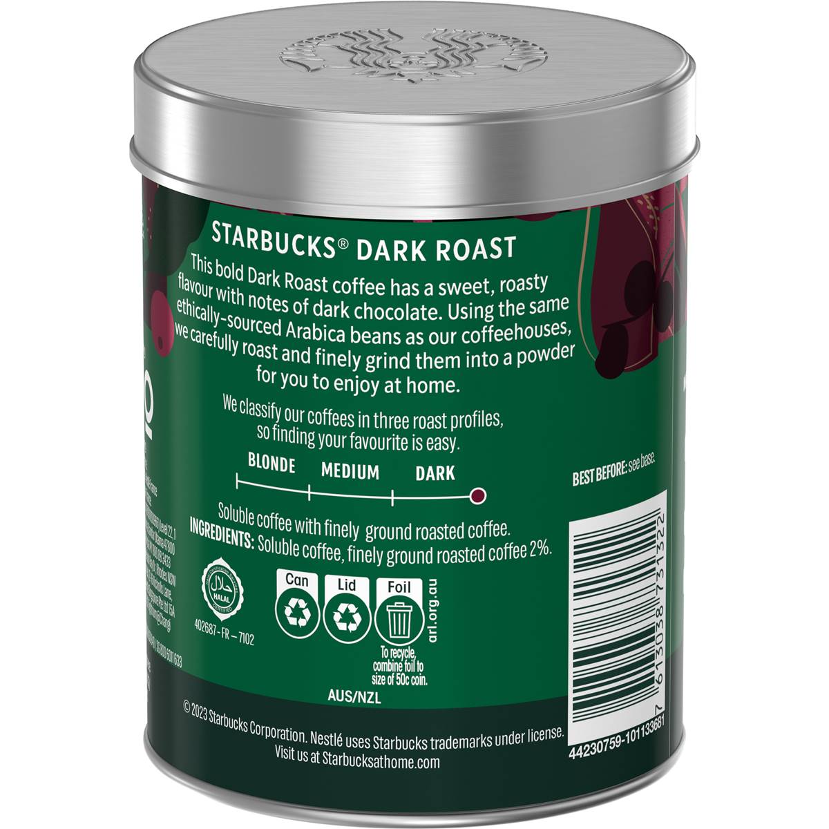 Nescafe Starbucks Dark Roast Premium Instant Coffee 90g Woolworths