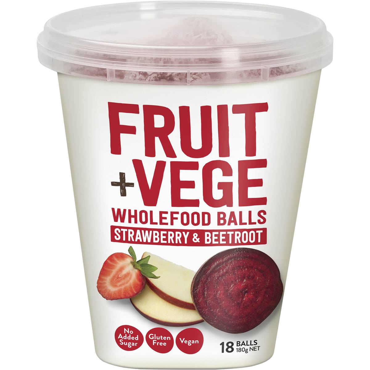 Tasti Fruit & Vege Balls Strawberry & Beetroot 18 Pack Woolworths