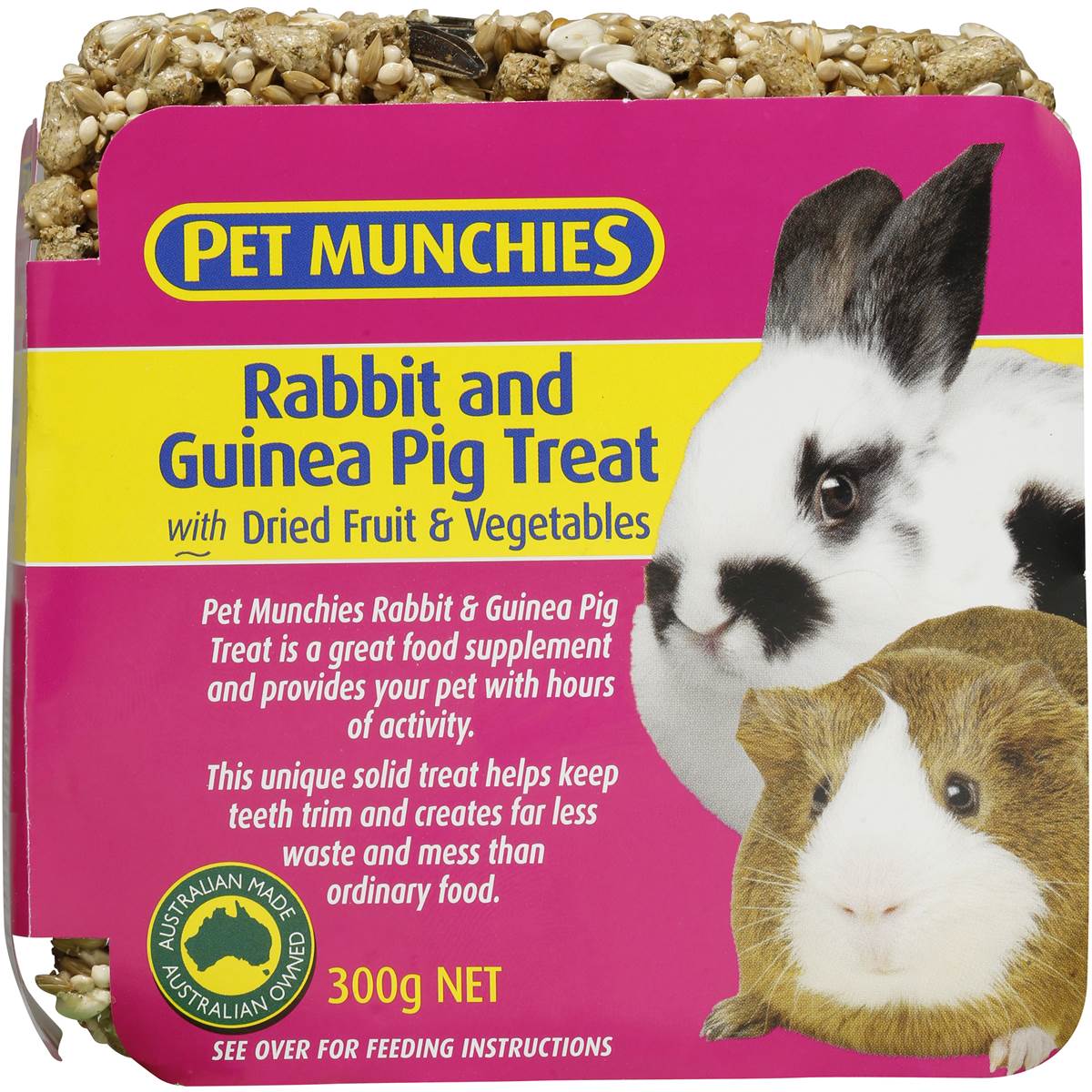 Pet Munchies Rabbit & Guinea Pig Treats 300g Woolworths