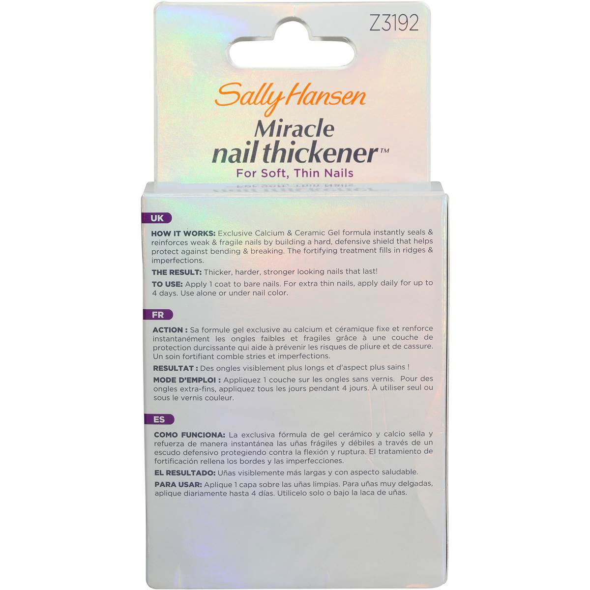 Sally Hansen Miracle Nail Thickener 3ml Woolworths