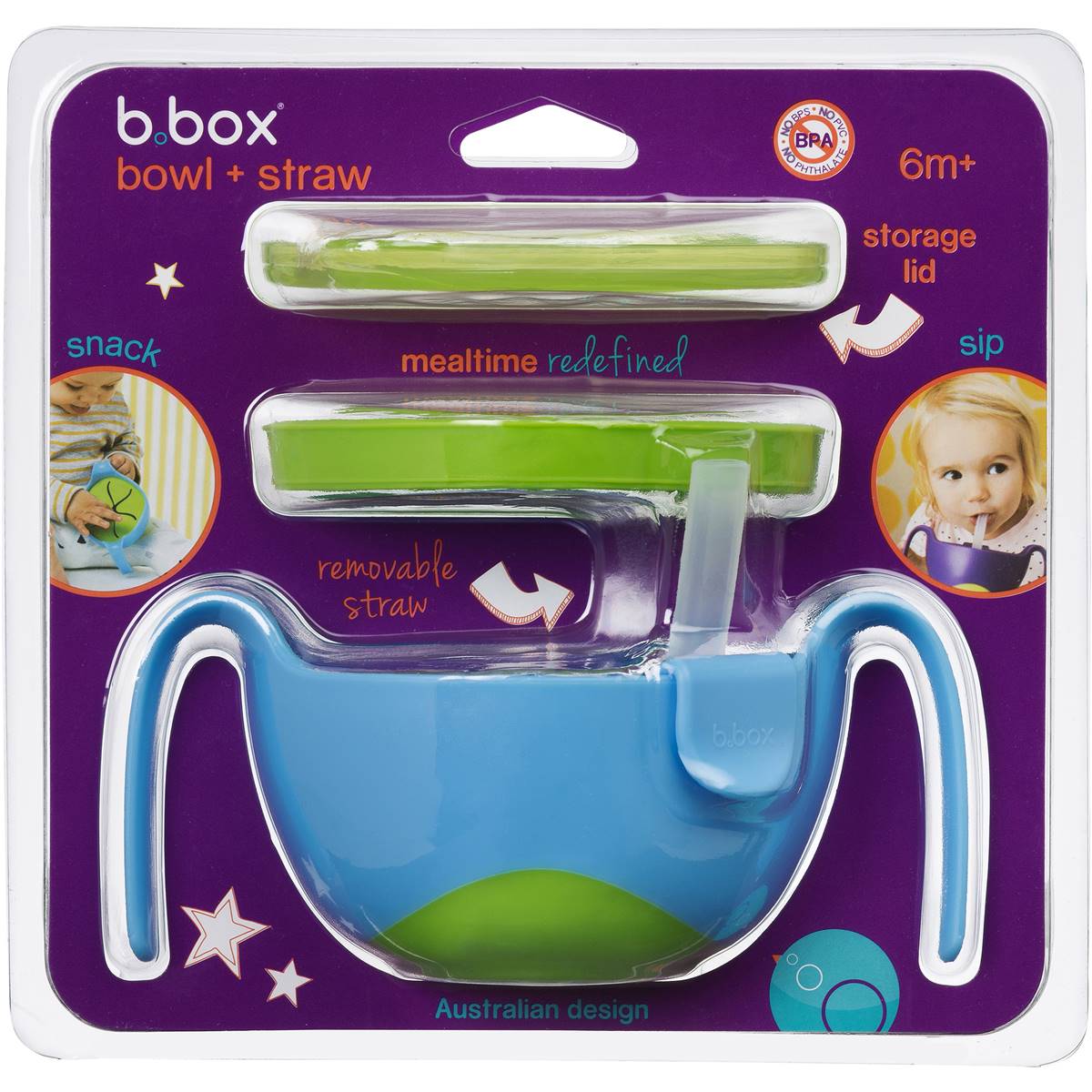B.box Bowl & Straw  - Ocean Breeze 