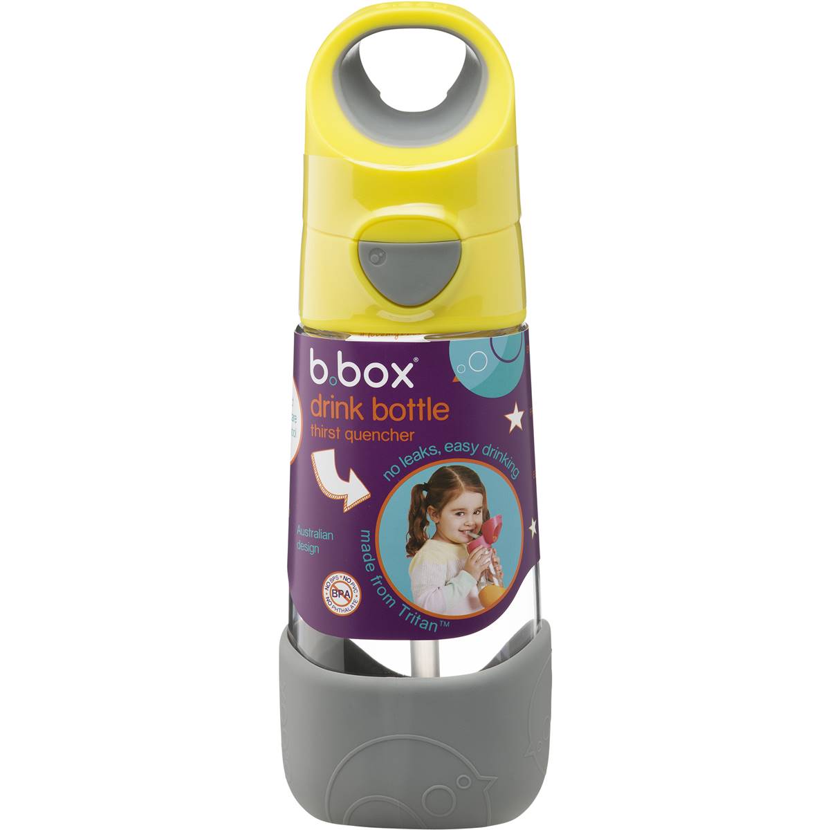 B.box Tritan Drink Bottle - Lemon Sherbet