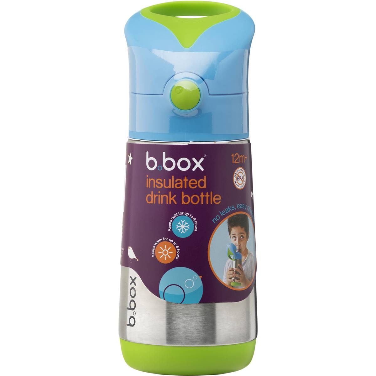 B.box Insulated Drink Bottle Ocean Breeze Each Woolworths