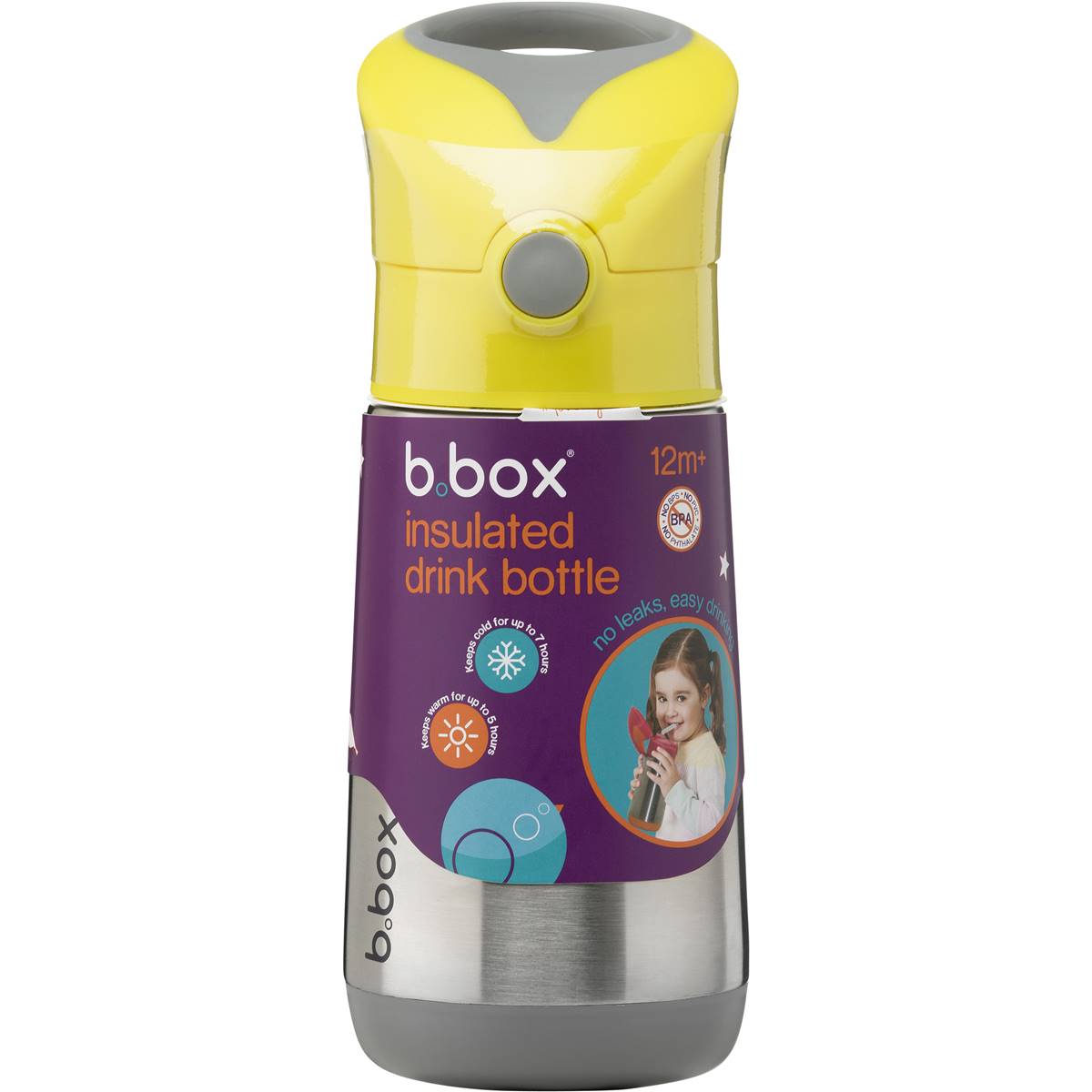 B.box Insulated Drink Bottle - Lemon Sherbet Each | Woolworths