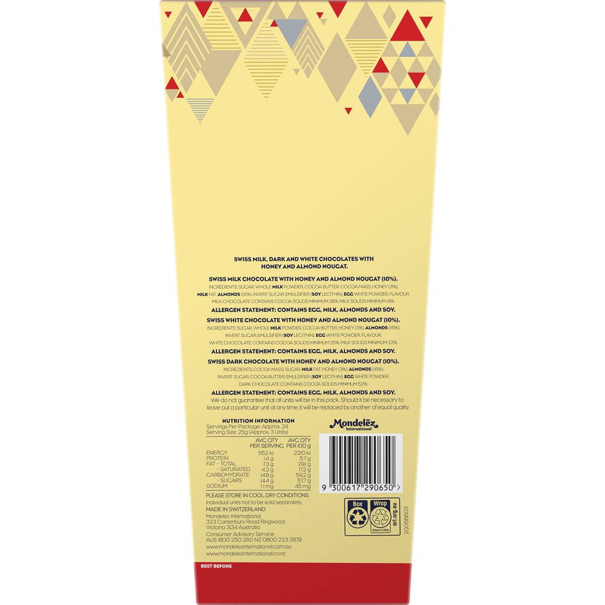 Toblerone Assorted Variety Gift Box 608g Woolworths