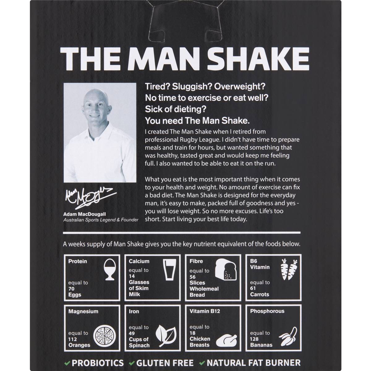 The Man Shake Meal Replacement Variety Pack Woolworths