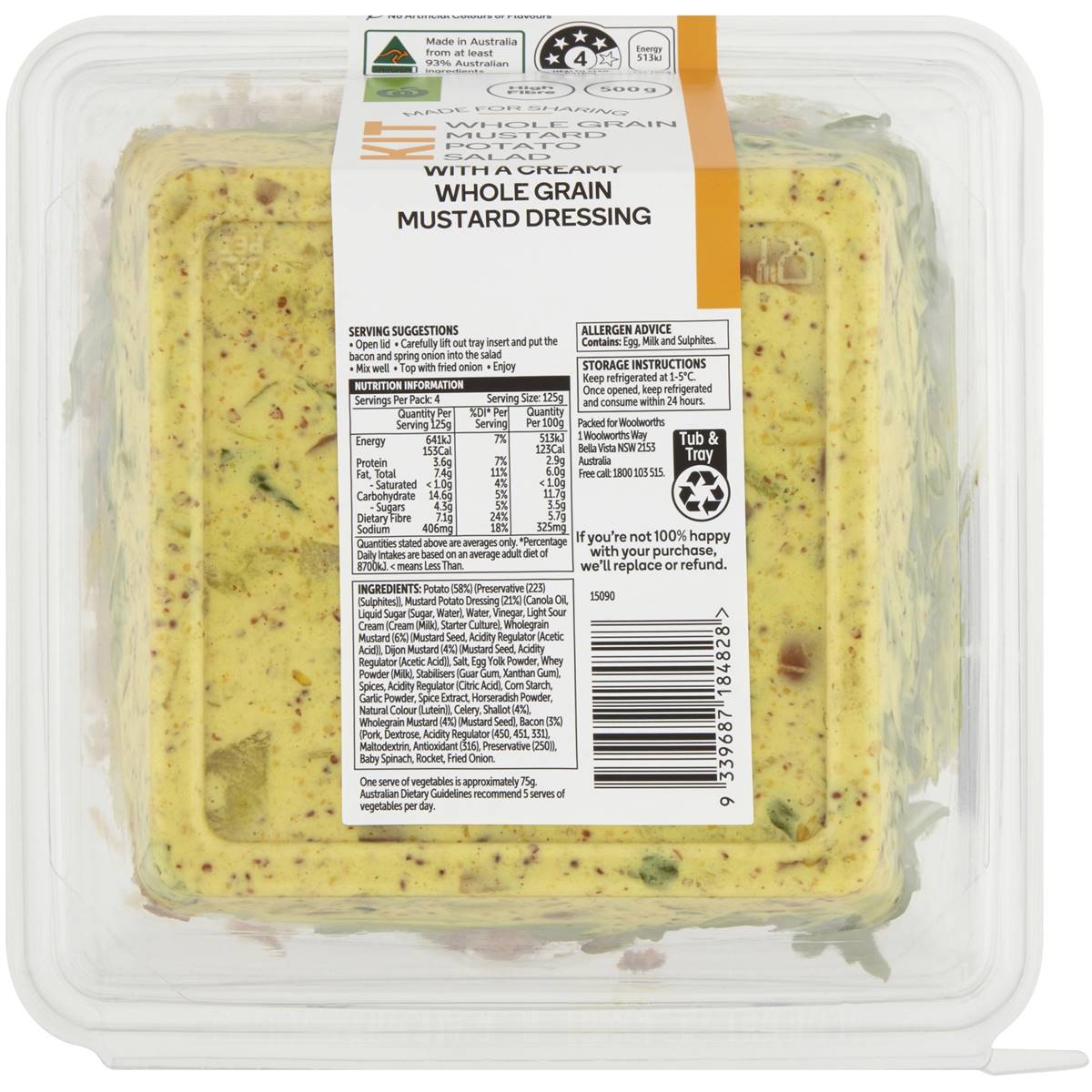 Woolworths Whole Grain Mustard Potato Salad 500g Woolworths