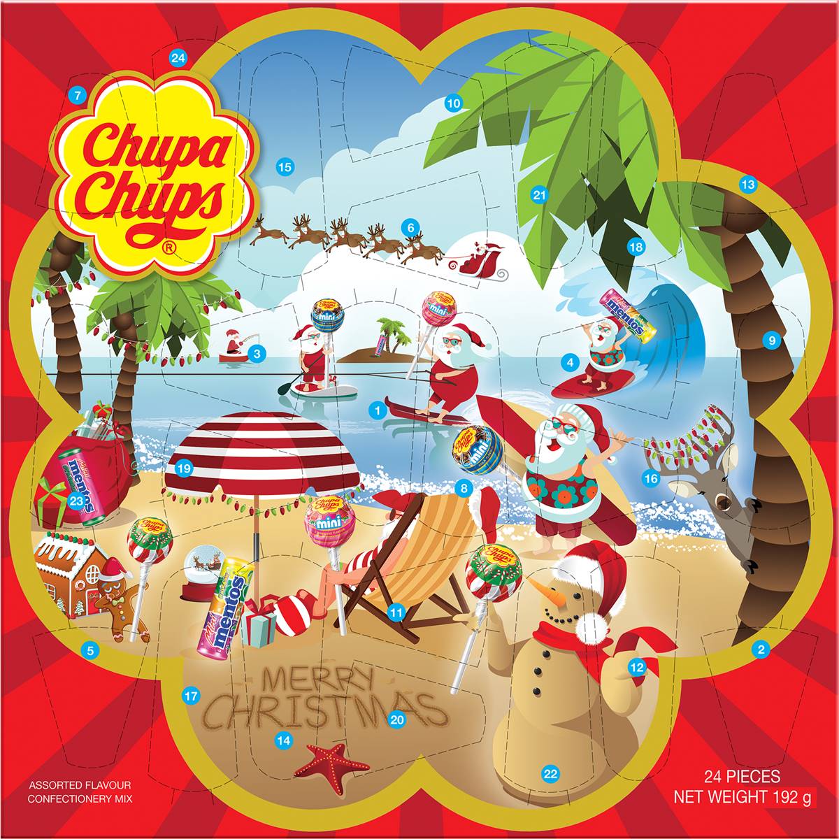 Chupa Chups & Mentos Minis Advent Calendar 192g Woolworths