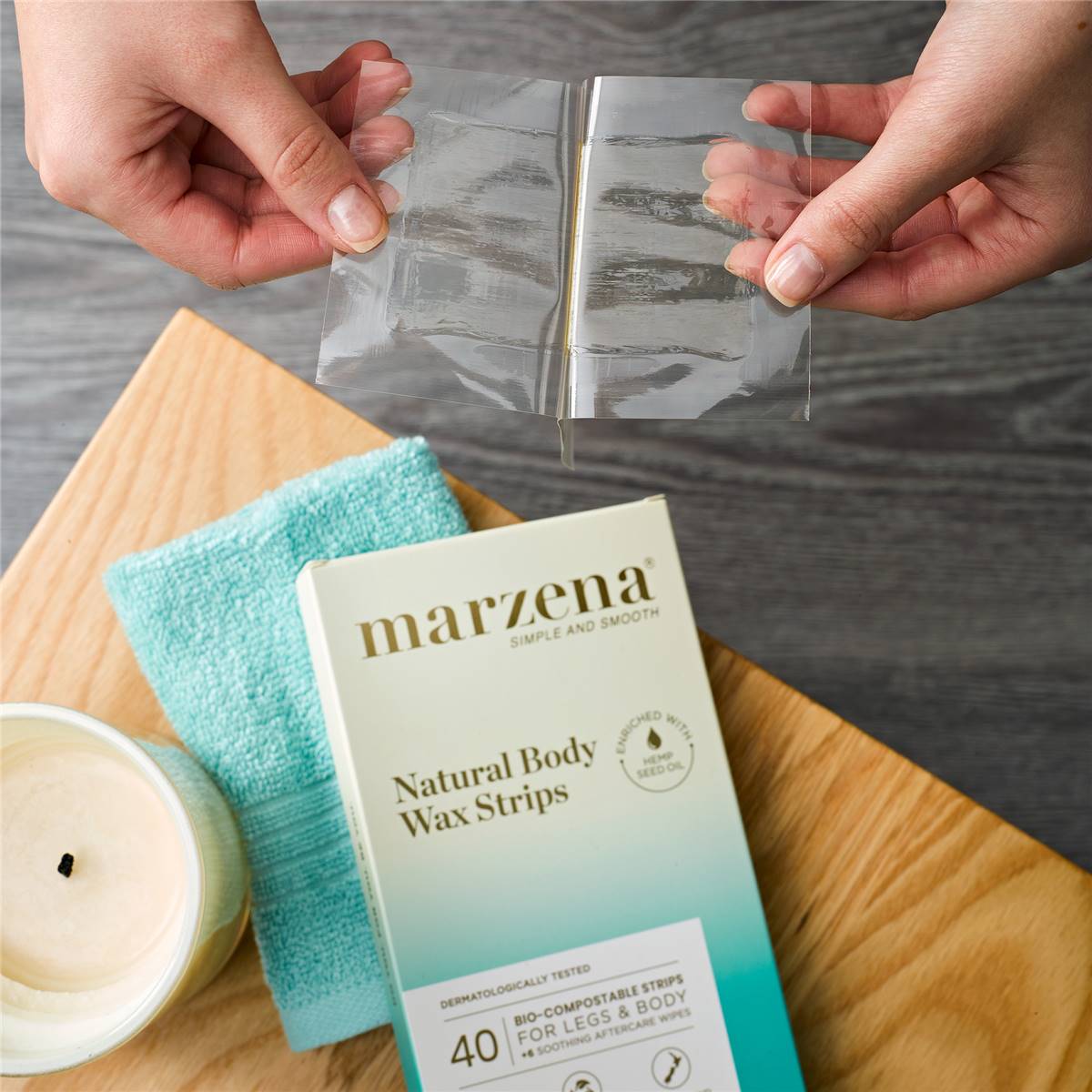Marzena Natural Body Wax Strips 40 Pack Woolworths