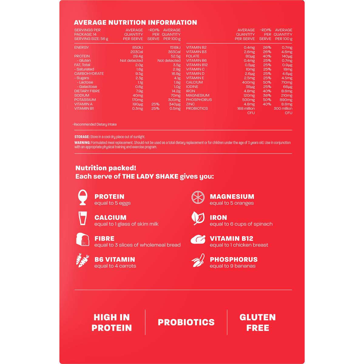 The Lady Shake Meal Replacement Variety 14 Pack Woolworths