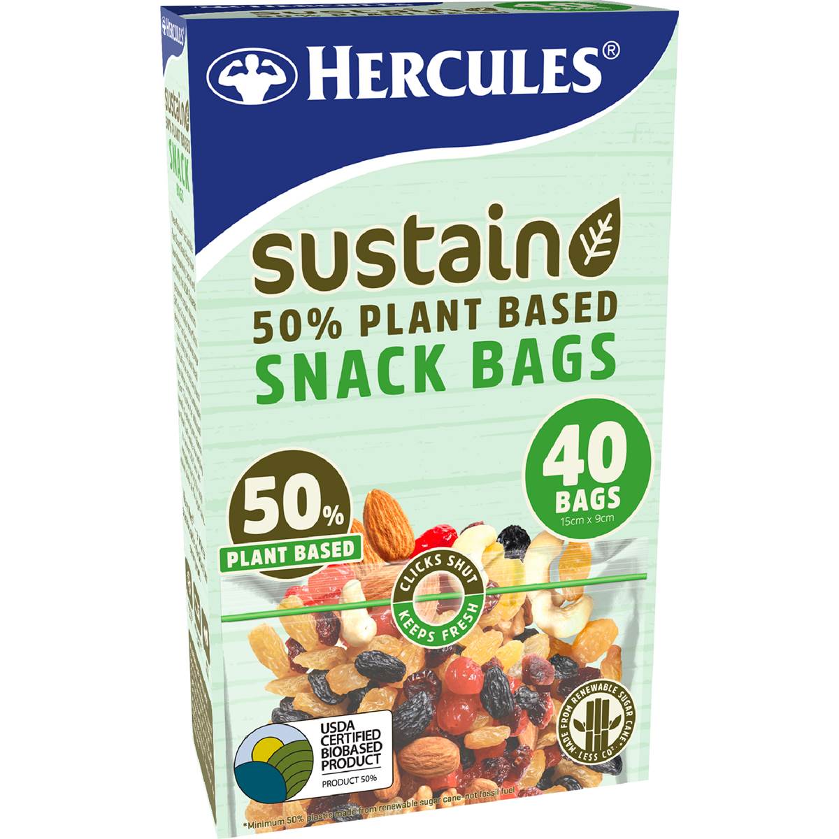 Hercules 50 Plant Based Snack Bags 40 Pack Woolworths
