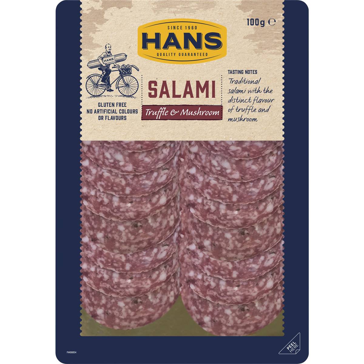 Hans Salami Truffle & Mushroom 100g Woolworths