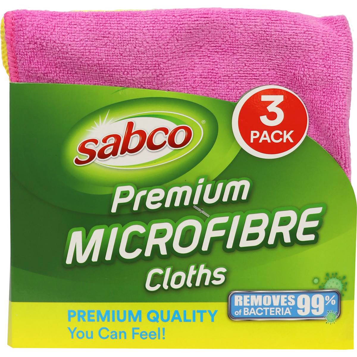 Sabco All Surface Microfibre Cloths 3 Pack Woolworths