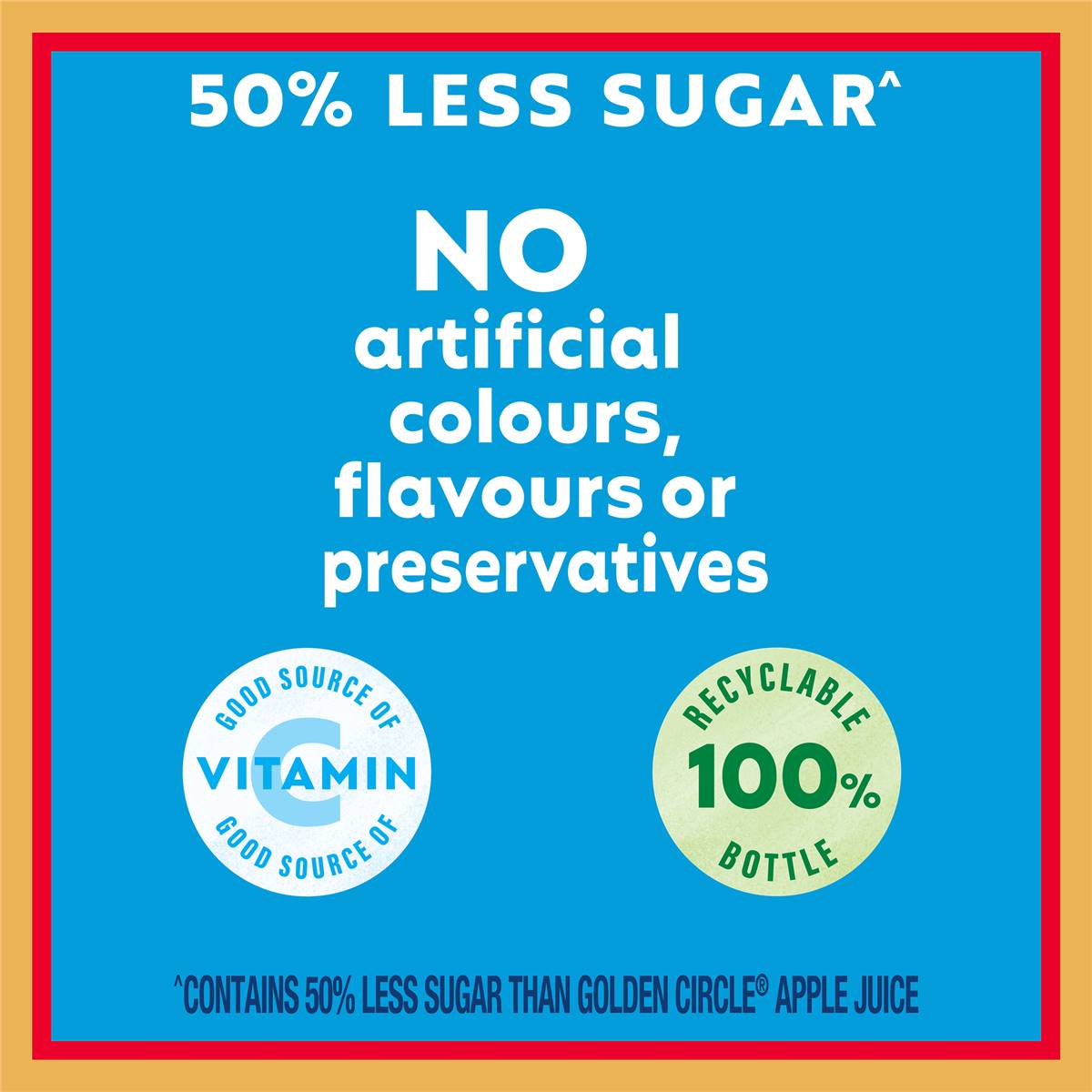 Golden Circle Apple Juice 50% Less Sugar Fruit Juices 2l | Woolworths