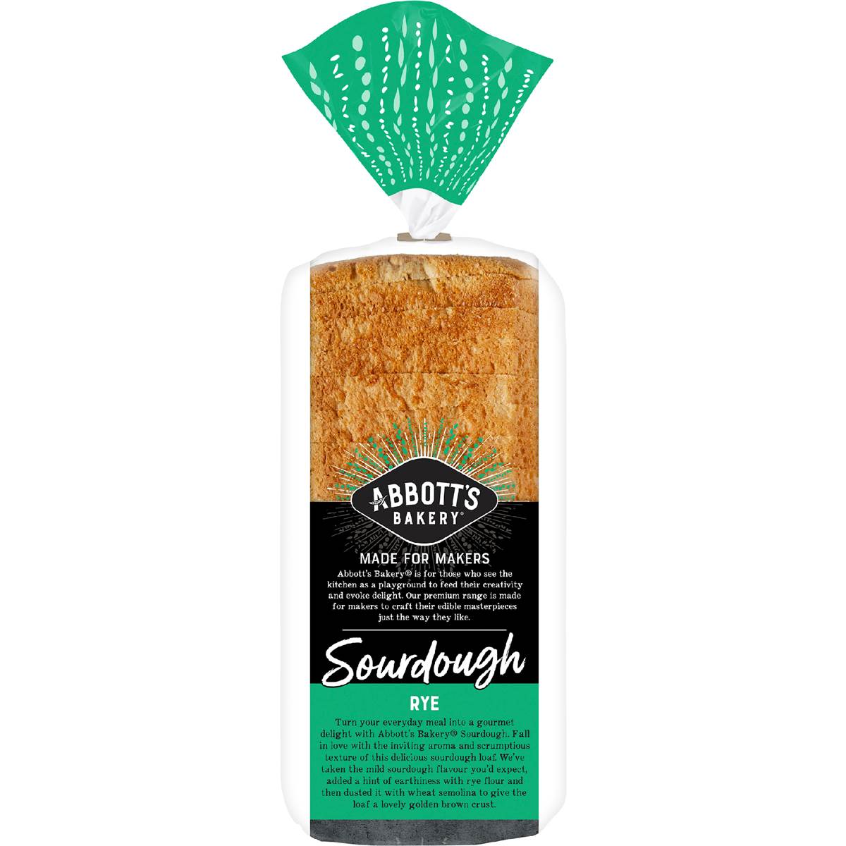 Abbott's Bakery Sourdough Rye Bread Slice Loaf 760g Woolworths