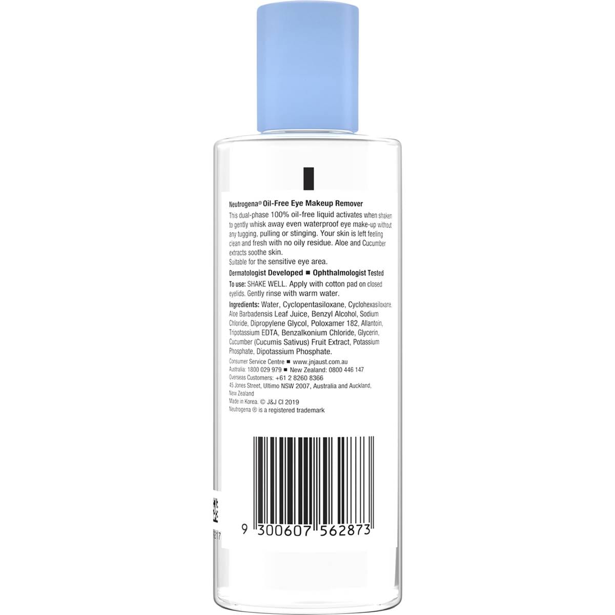 Neutrogena Oilfree Eye Makeup Remover 200ml Woolworths