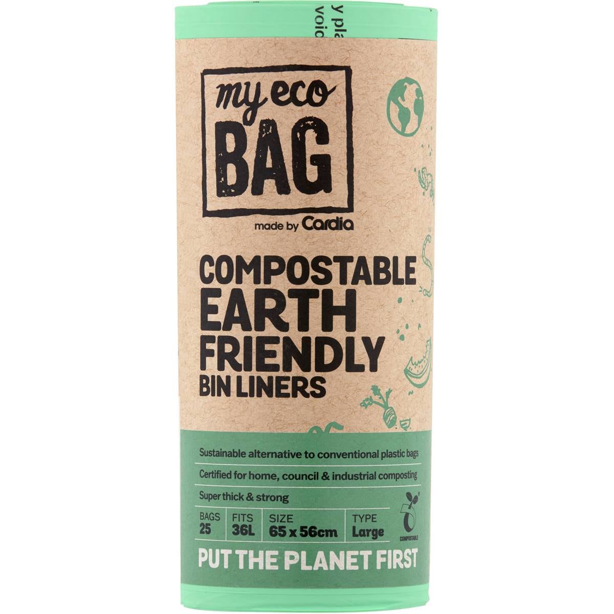 My Eco Bag Bag Compostable Bin Bags Large 36l 25 Pack Woolworths