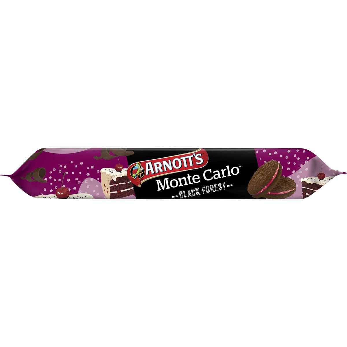 Arnott's Monte Carlo Cream Biscuits Black Forest 250g | Woolworths