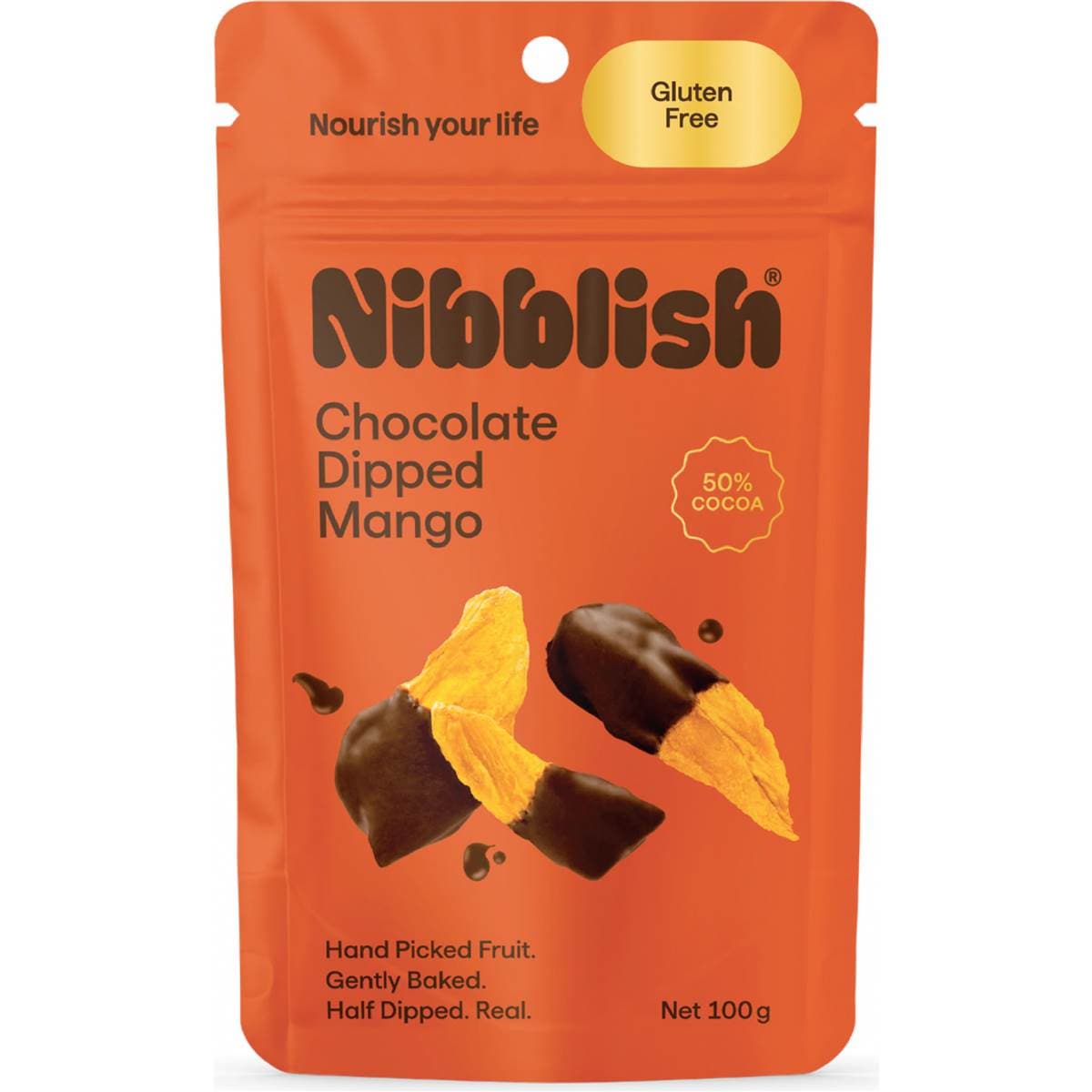 Nibblish Chocolate Dipped Mango 100g