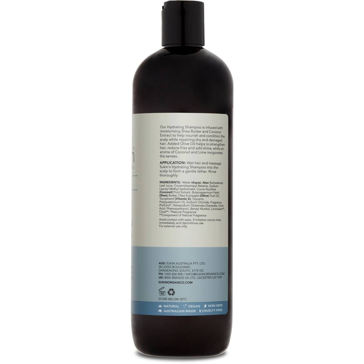 Sukin Hydrating Shampoo 500ml | Woolworths