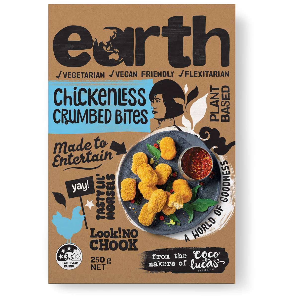 Earth Chickenless Crumbed Bites