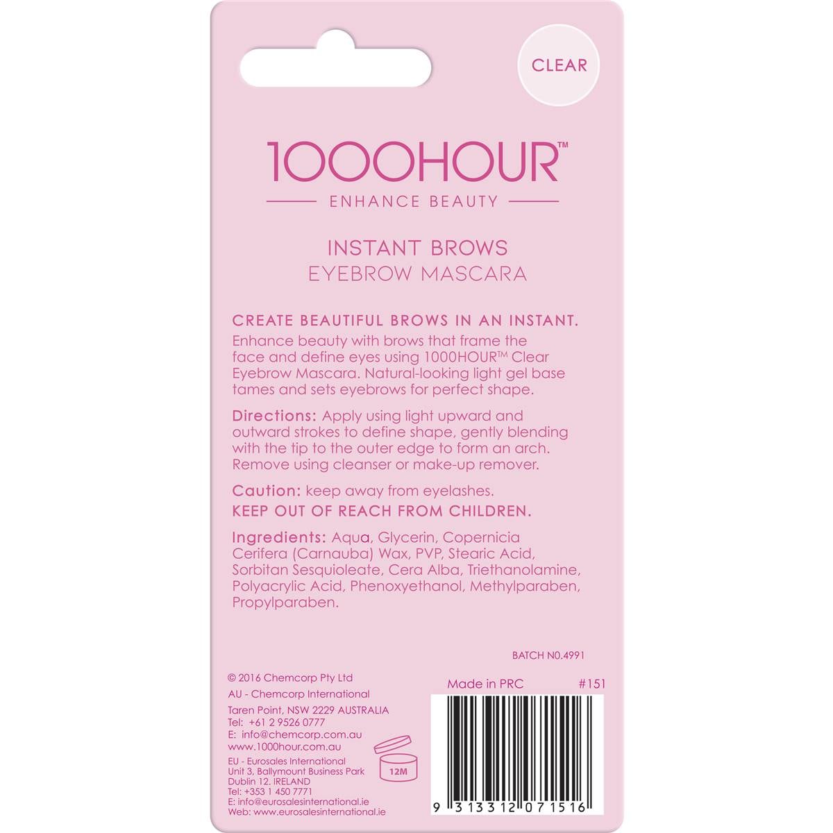 1000hour Instant Brows Brush On Clear Each Woolworths