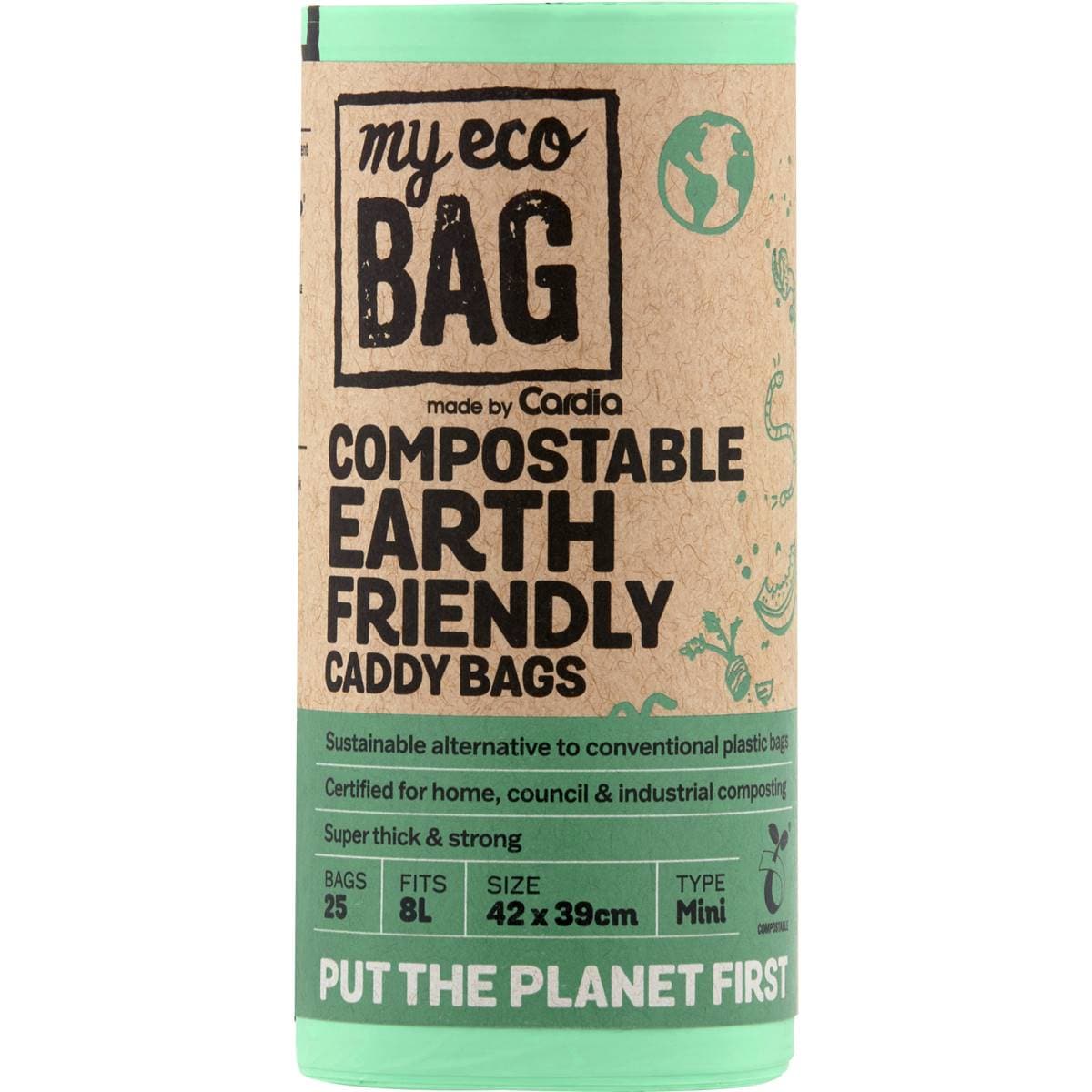 My Eco Bag Bag Compostable Kitchen Bags Mini 8l 25 Pack Woolworths