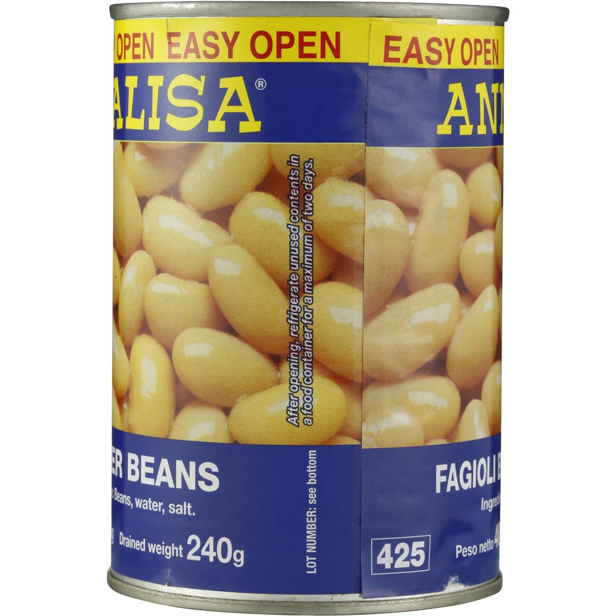 Annalisa Beans Butter Lima 400g Woolworths