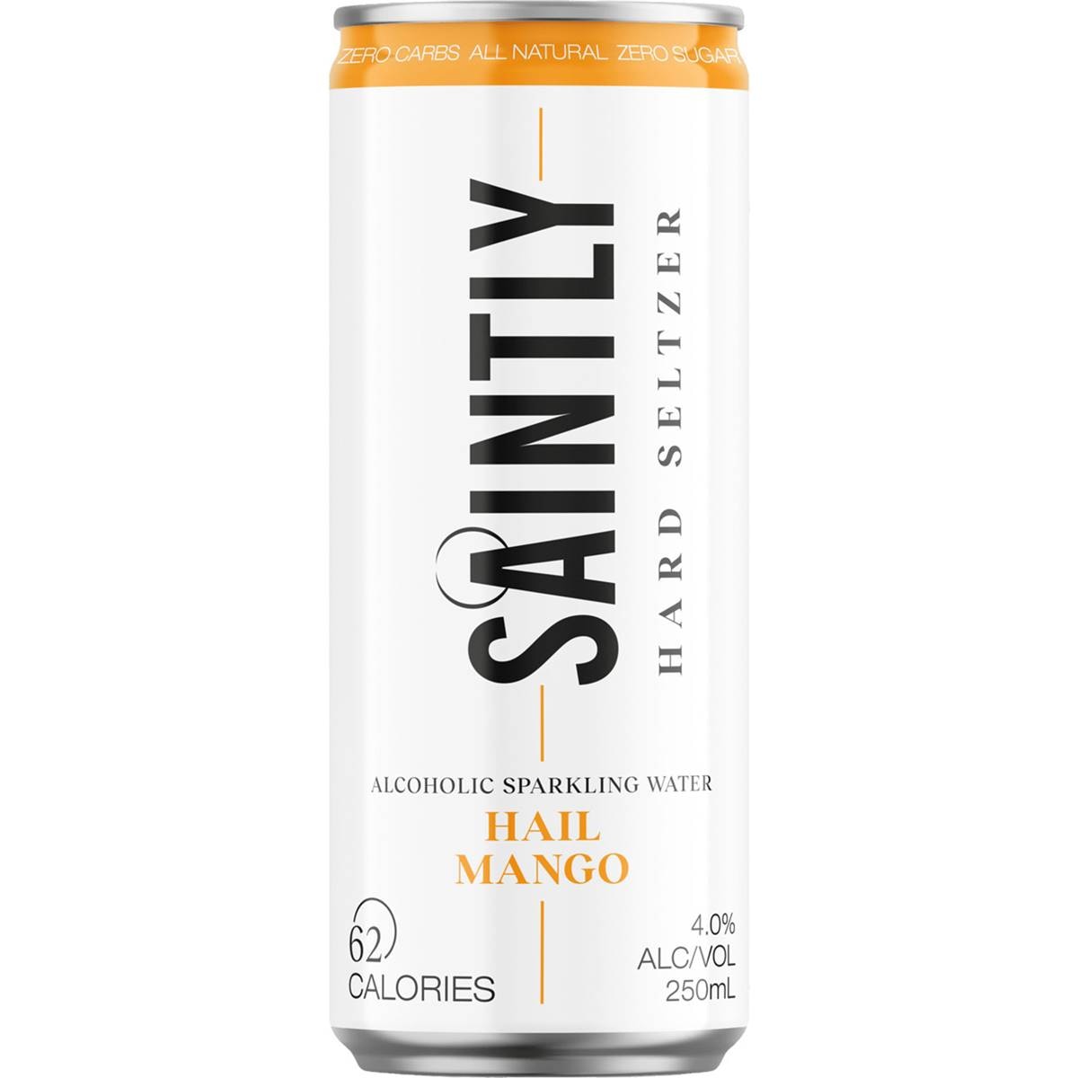 Saintly Hard Seltzer Hail Mango Can