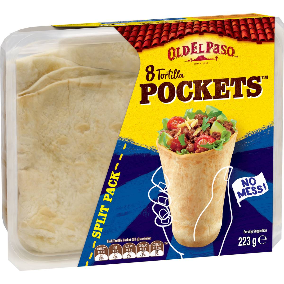 Old El Paso Tortilla Pockets 223g Woolworths