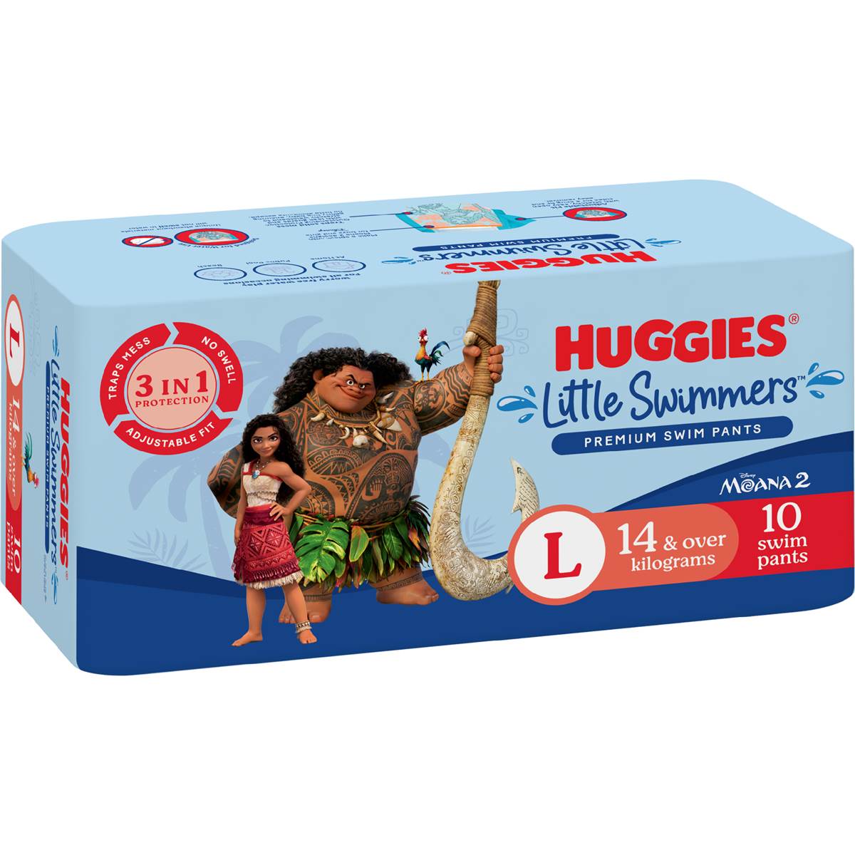 Huggies Little Swimmers Disposable Swim Nappies Large (14+kg) 10 Pack