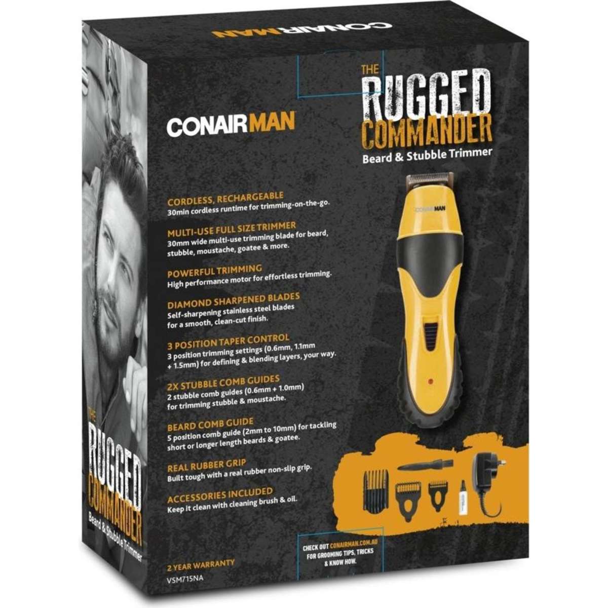 VS for Men Rugged Commander Beard and Stubble Trimmer Woolworths