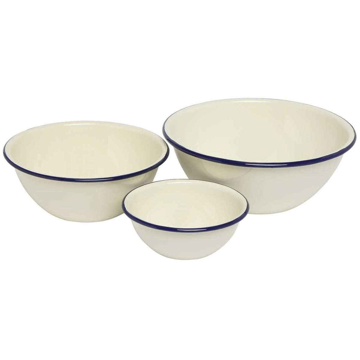 Wiltshire Enamel Mixing Bowls Set 3 pack 1EA Woolworths