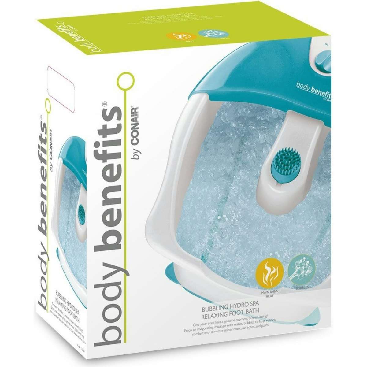 Conair Body Benefits Bubbling Hydro Teal Foot Spa Woolworths
