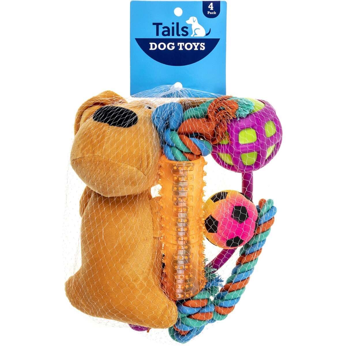 Tails Dog Toys 4 Pack Woolworths