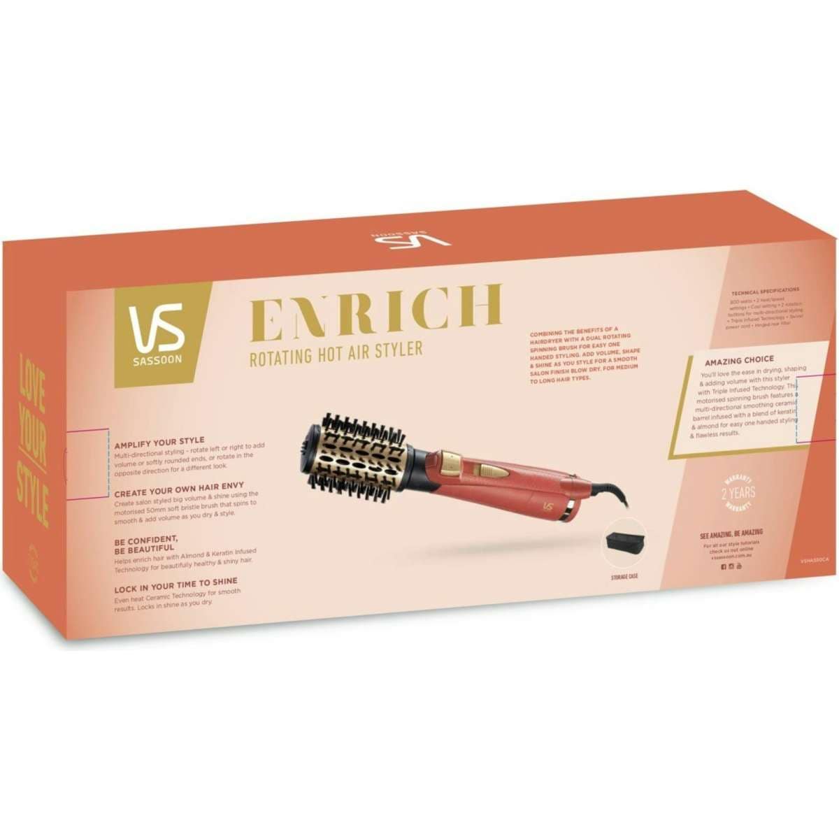 VS Sassoon Enrich Rotating Hot Air Styler Woolworths