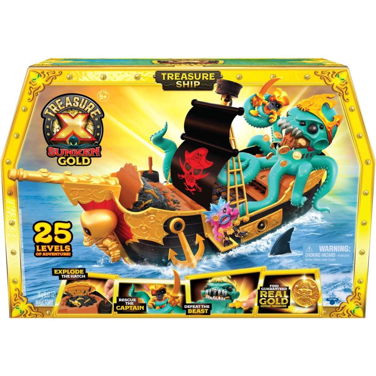 Treasure X Sunken Gold Treasure Ship Playset Woolworths