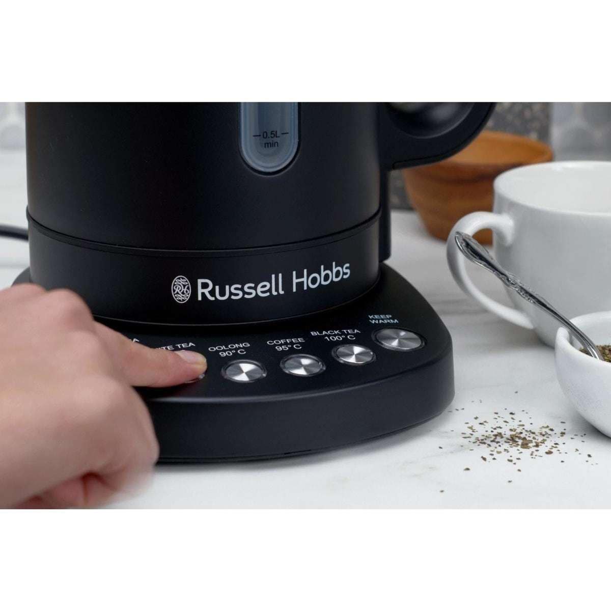 Russell Hobbs Addison Digital Kettle Matte Black Woolworths