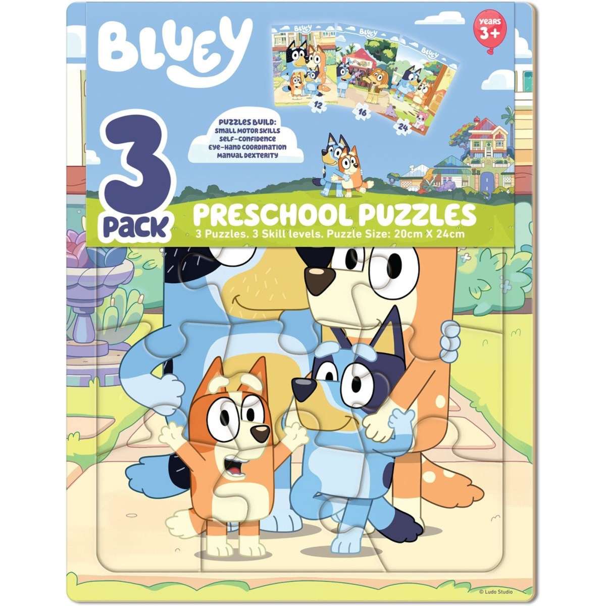 Bluey Preschool Puzzles 3 pack Woolworths