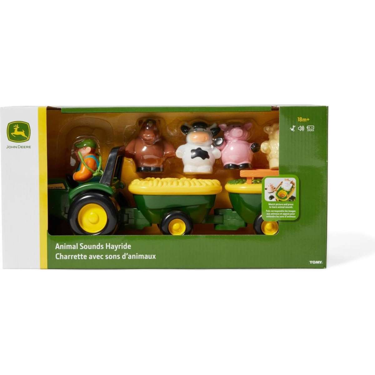 John Deere Animal Sounds Hay Ride Playset 1EA Woolworths