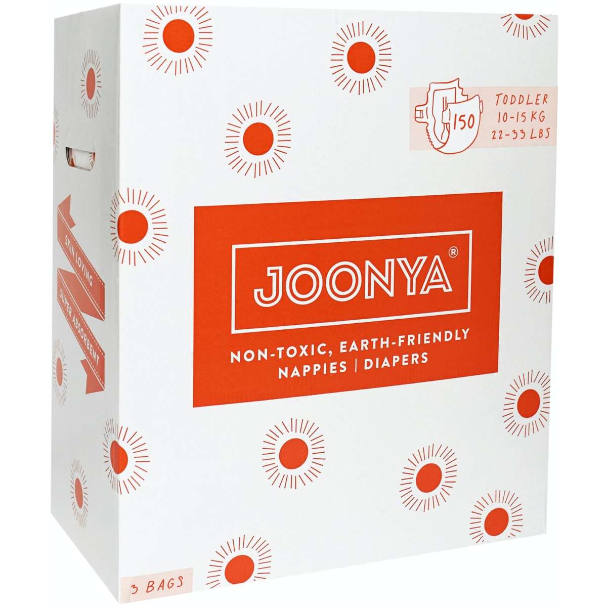 Joonya Nontoxic Baby Nappies Carton Toddler Size 1015 kg 3 x 50 pack