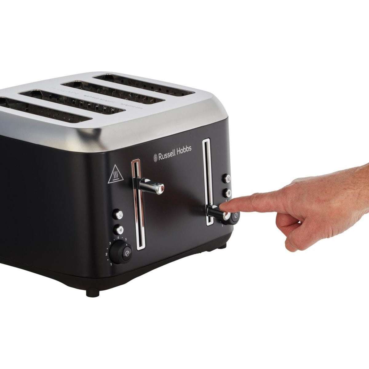 Russell Hobbs Addison 4Slice Toaster, Matte Black RHT514BLK Woolworths