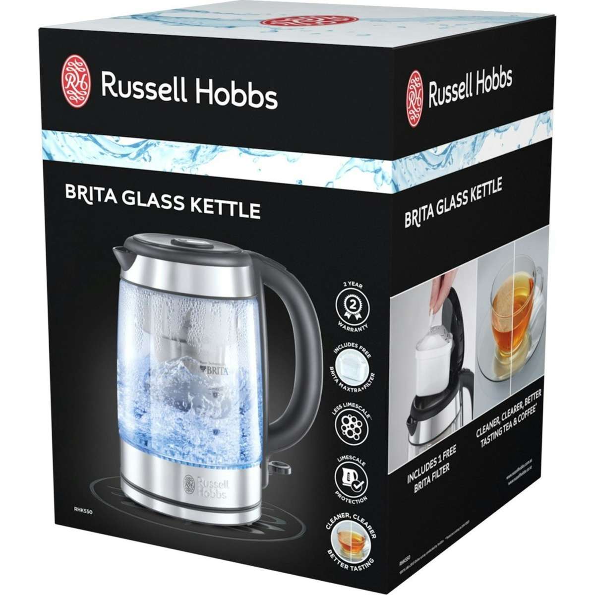 Russell Hobbs Brita Glass Kettle 1.7L Woolworths