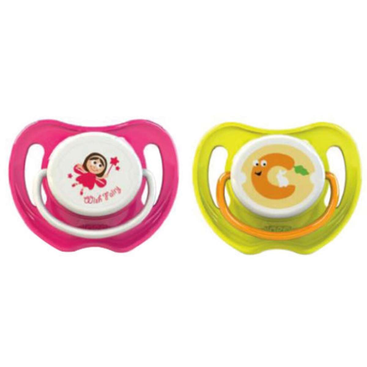 Pigeon Dummy Calming Soother Twin Pack Large Wish Fairy/Carrot