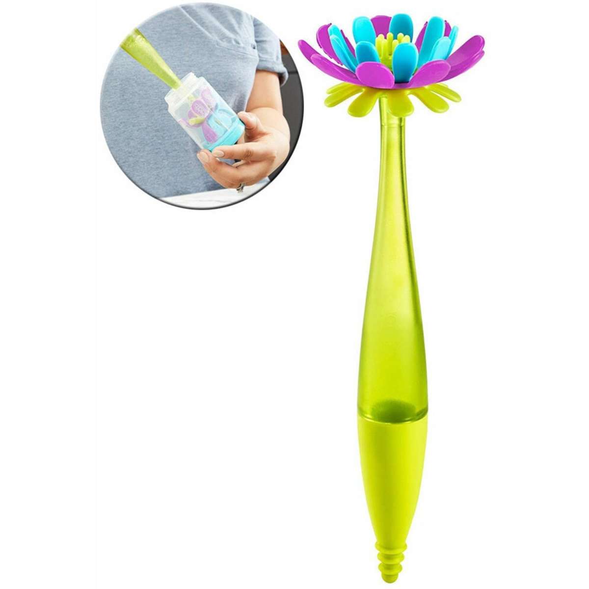 Boon Forb Soap Dispensing Silicone Bottle Brush Woolworths