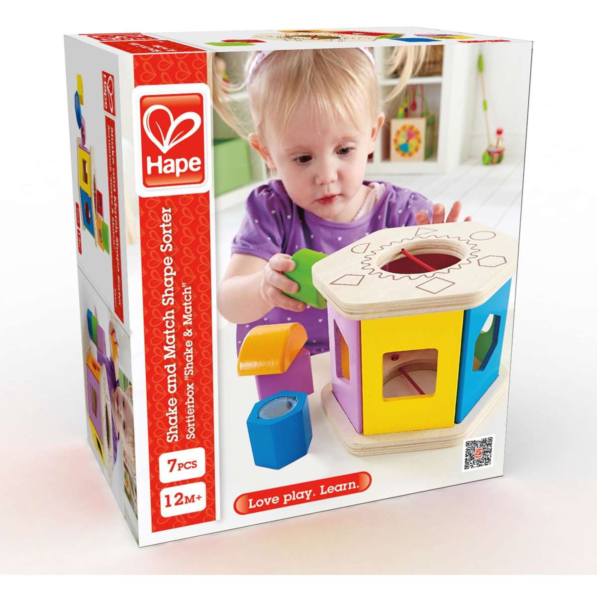 Hape Shake & Match Shape Sorter 7pc Woolworths