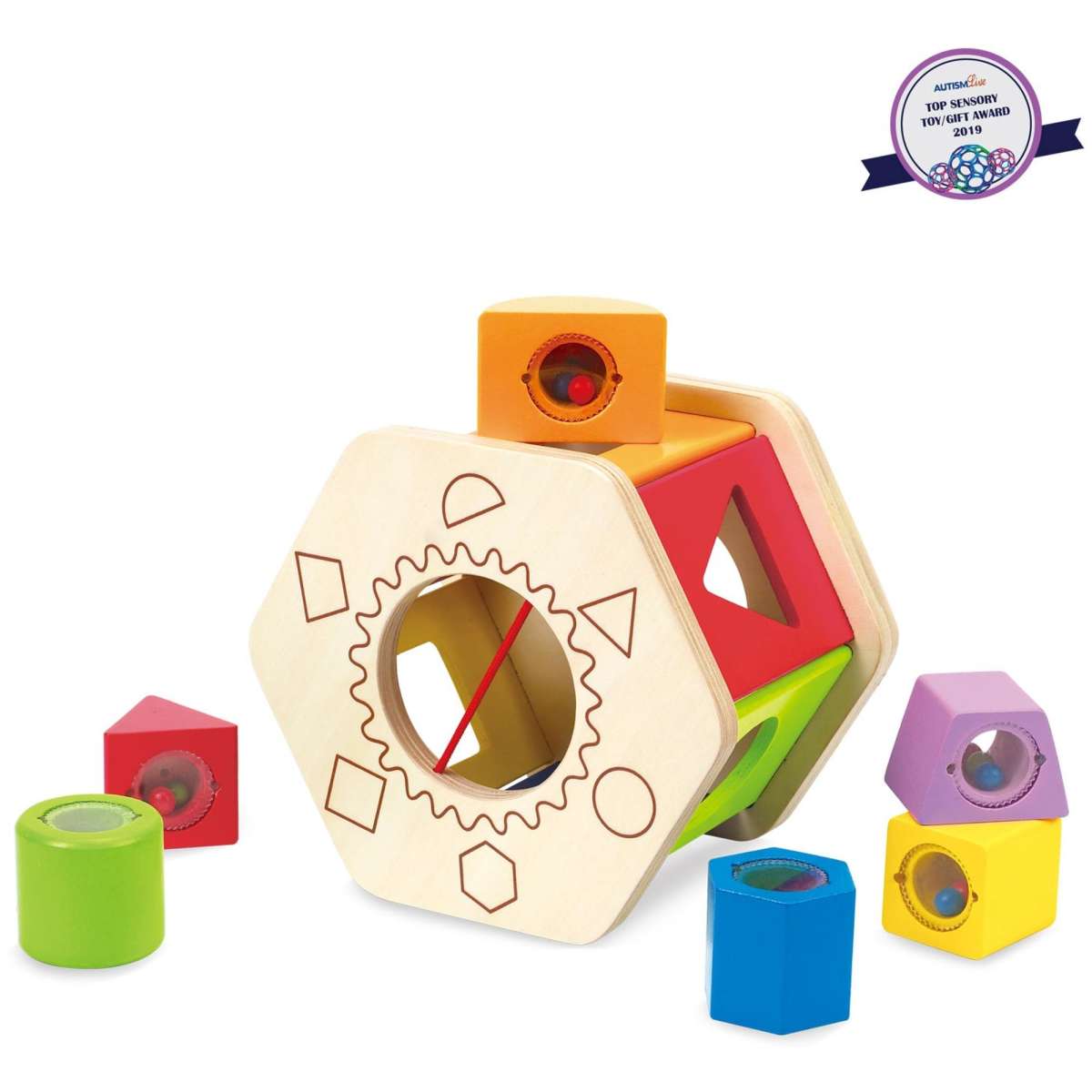 Hape Shake & Match Shape Sorter 7pc Woolworths