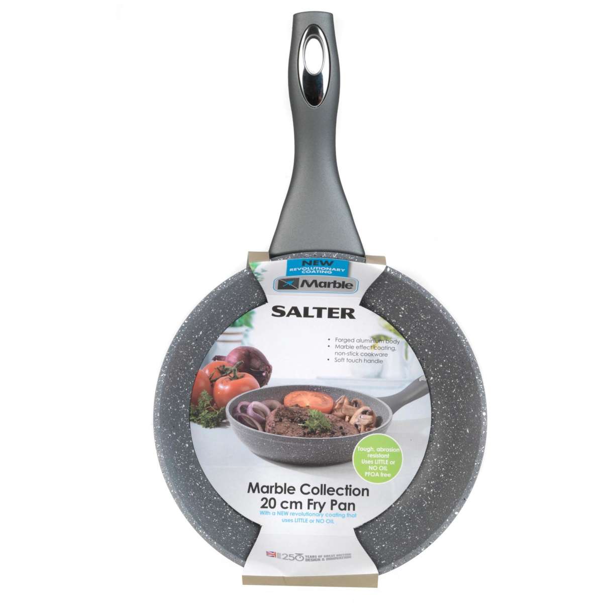 Salter 20cm Marblestone Frypan Grey Nonstick Aluminium Dishwasher Safe Woolworths