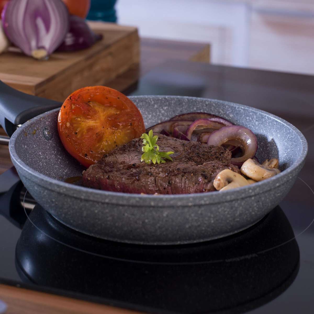 Salter 20cm Marblestone Frypan Grey Nonstick Aluminium Dishwasher Safe Woolworths